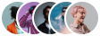 Five photos representing users of bodaya